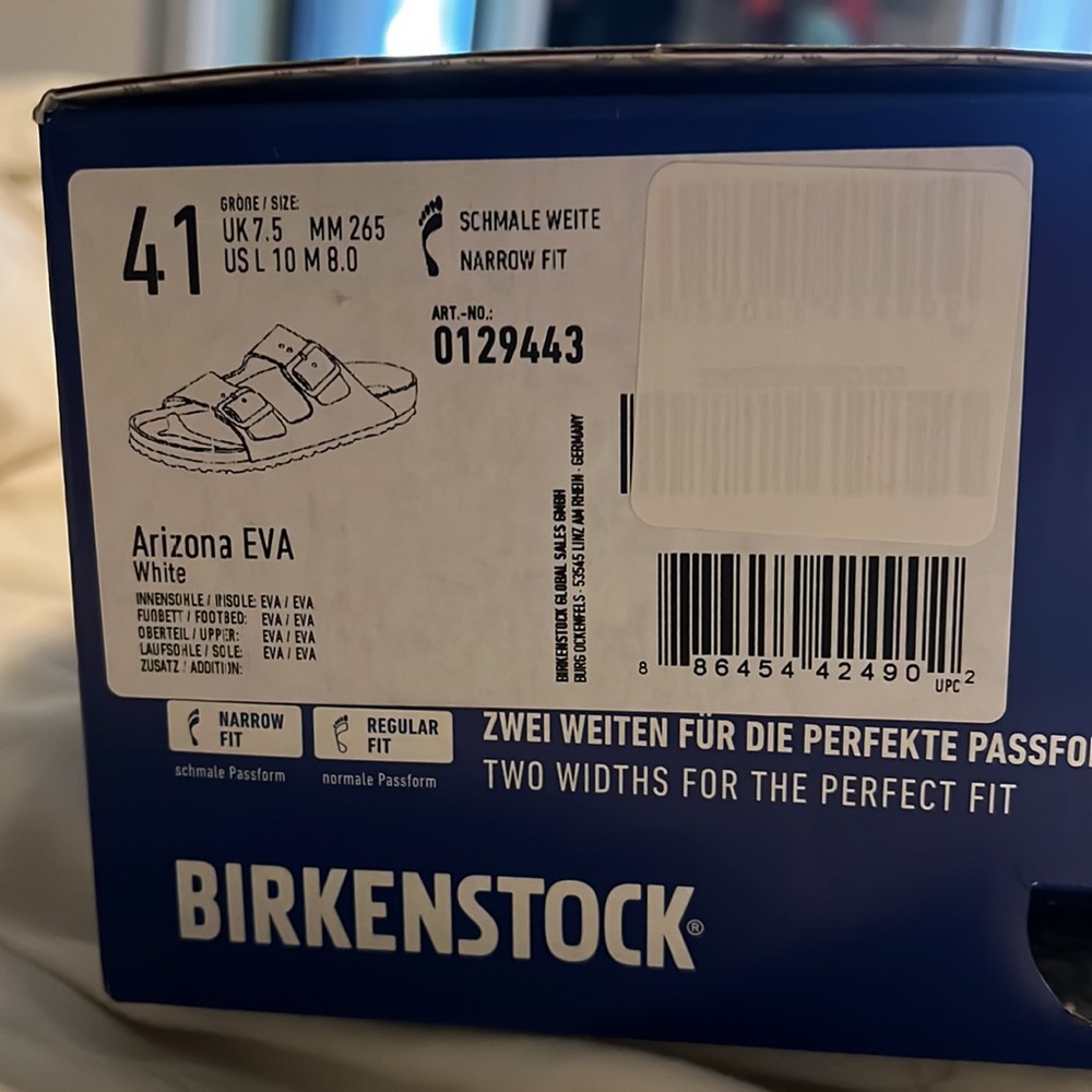 Birkenstock foam sandals womens 10 mens 8 in white. Brand new. - Picture 4 of 6